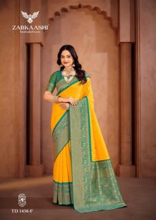 Zarkaashi sharini vol 4 banarasi best saree in low price